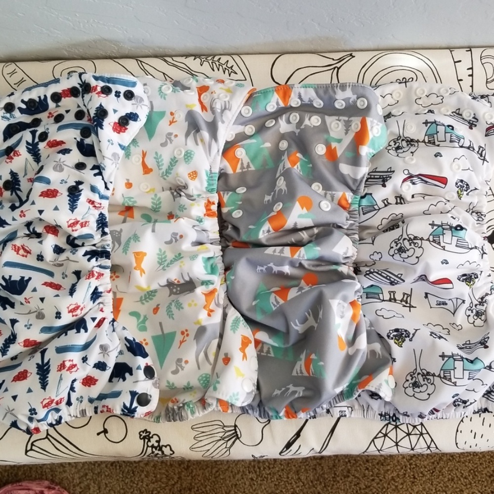 Thirsties AIO cloth diapers.